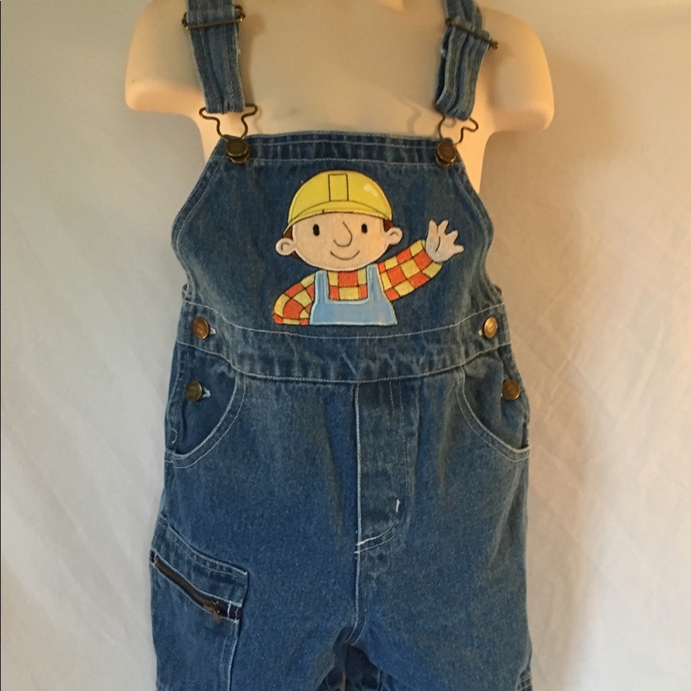 Boys Blue Jeans 4t Bob the builder short overalls